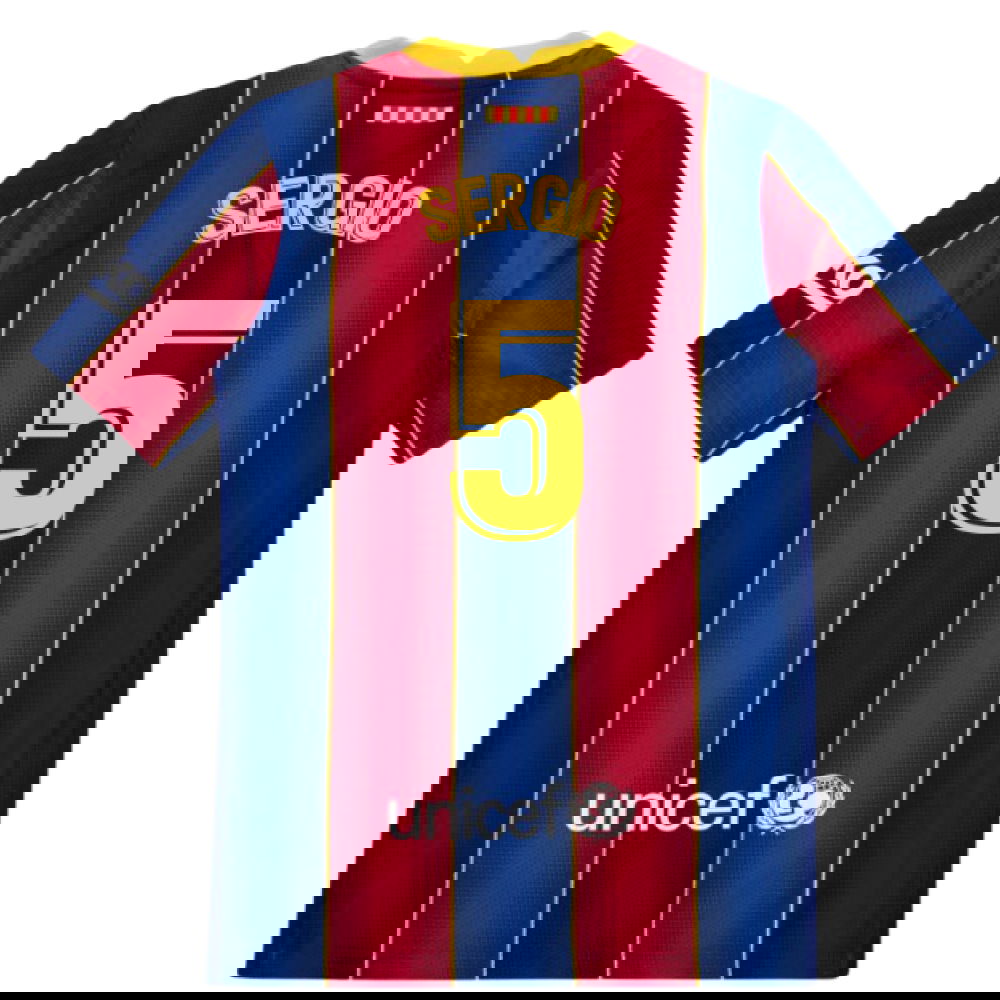 2020-2021 Barcelona Vapor Match Home Shirt (Kids) (SERGIO 5)