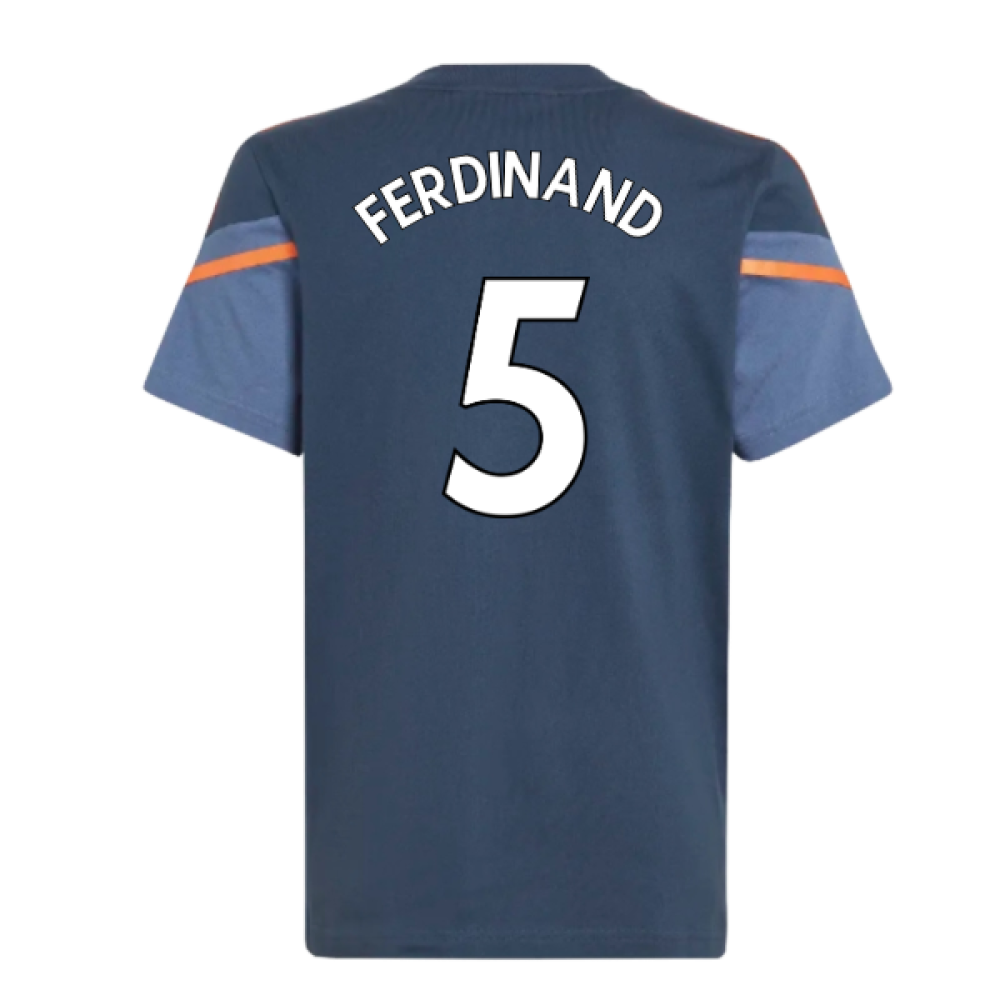 2022-2023 Man Utd Training Tee (Crew Navy) - Kids (FERDINAND 5)