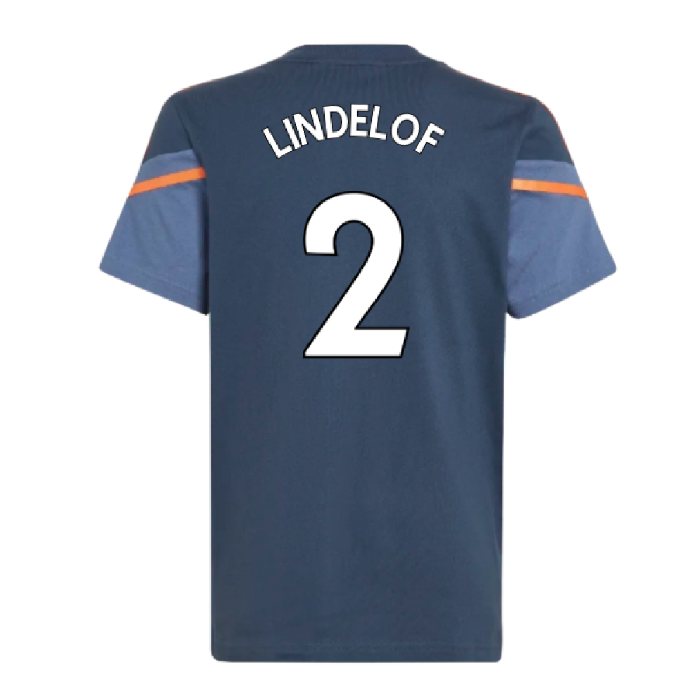 2022-2023 Man Utd Training Tee (Crew Navy) - Kids (LINDELOF 2)
