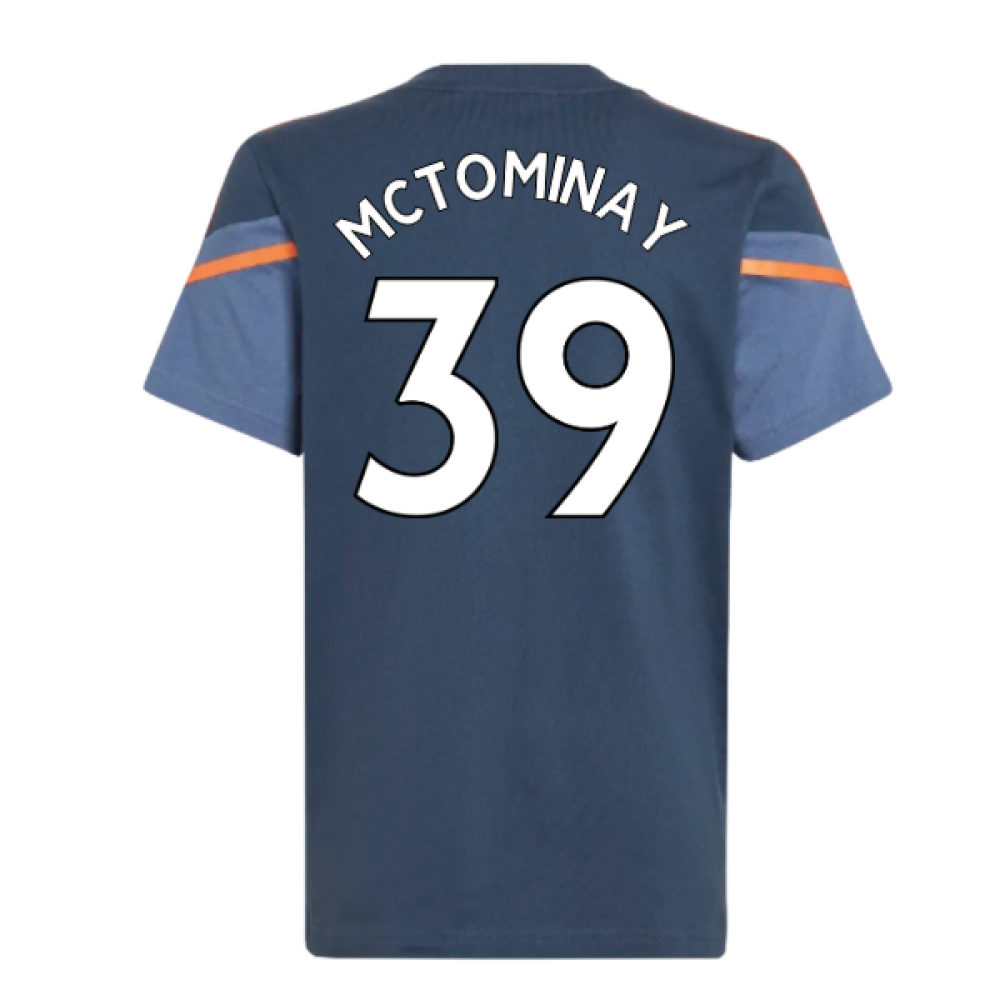 2022-2023 Man Utd Training Tee (Crew Navy) - Kids (McTOMINAY 39)