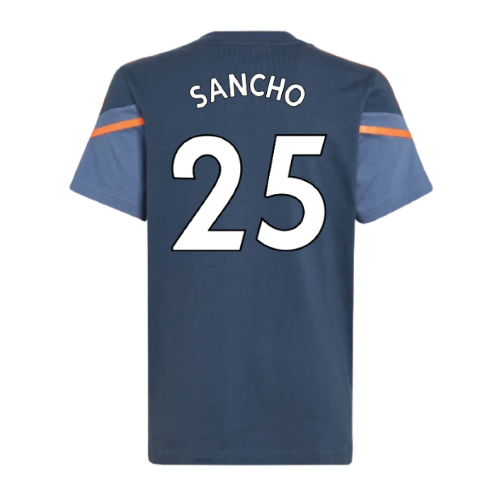 2022-2023 Man Utd Training Tee (Crew Navy) - Kids (SANCHO 25)