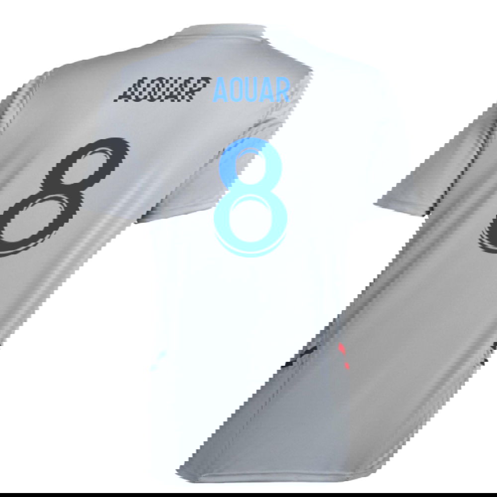 2022-2023 Olympique Lyon Training Jersey (Halo Silver) (Aouar 8)