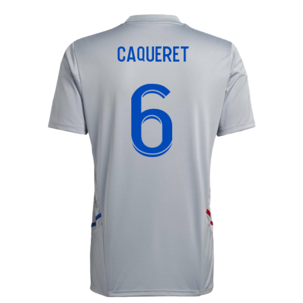 2022-2023 Olympique Lyon Training Jersey (Halo Silver) (Caqueret 6)