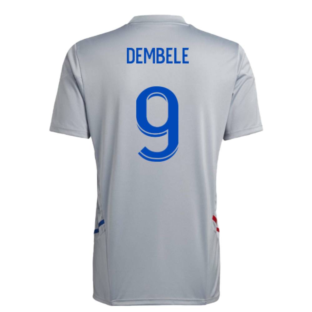 2022-2023 Olympique Lyon Training Jersey (Halo Silver) (Dembele 9)