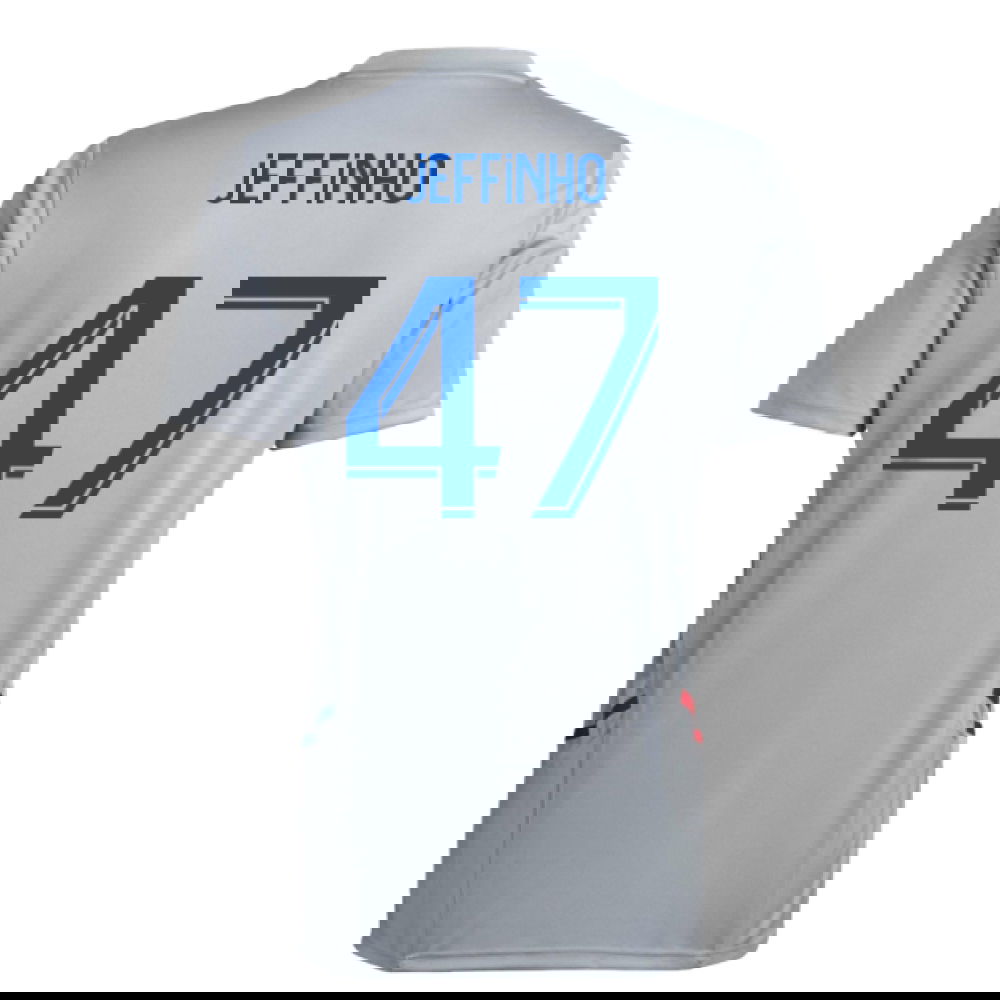 2022-2023 Olympique Lyon Training Jersey (Halo Silver) (Jeffinho 47)