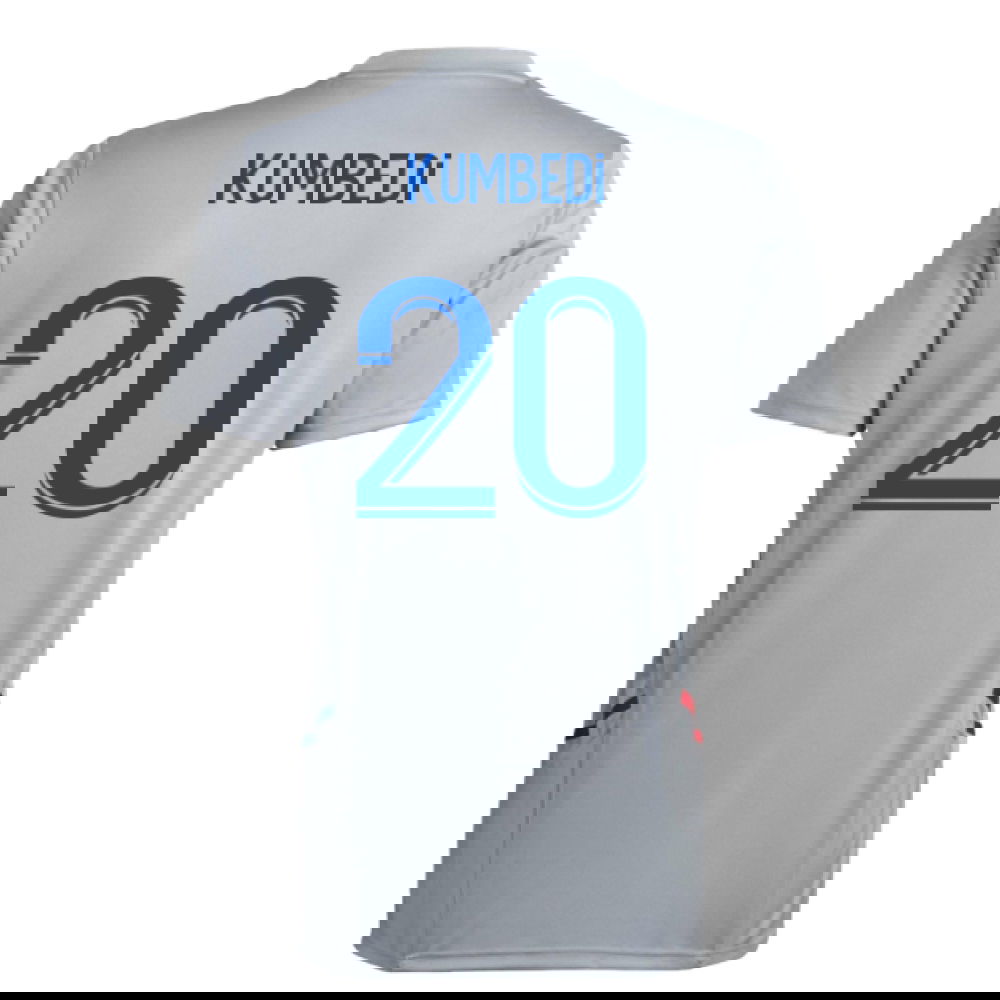 2022-2023 Olympique Lyon Training Jersey (Halo Silver) (Kumbedi 20)