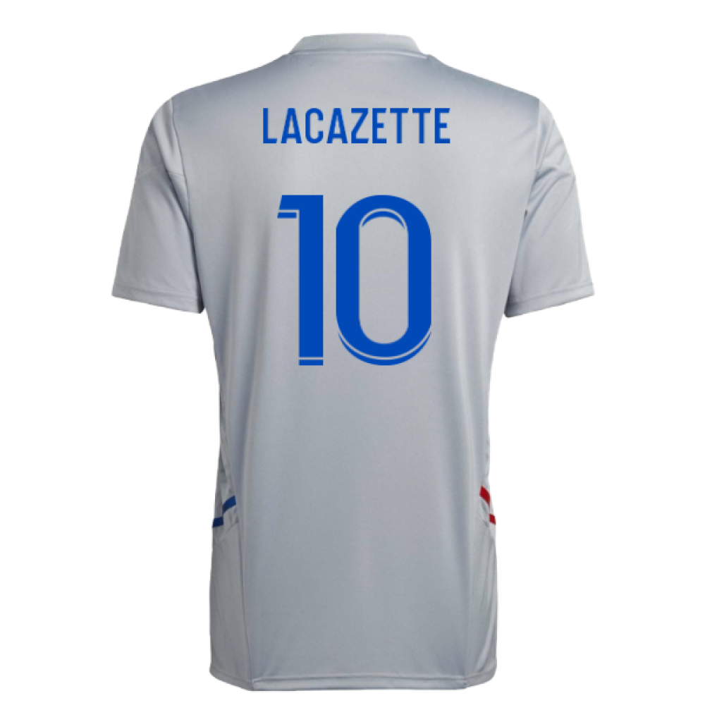 2022-2023 Olympique Lyon Training Jersey (Halo Silver) (Lacazette 10)