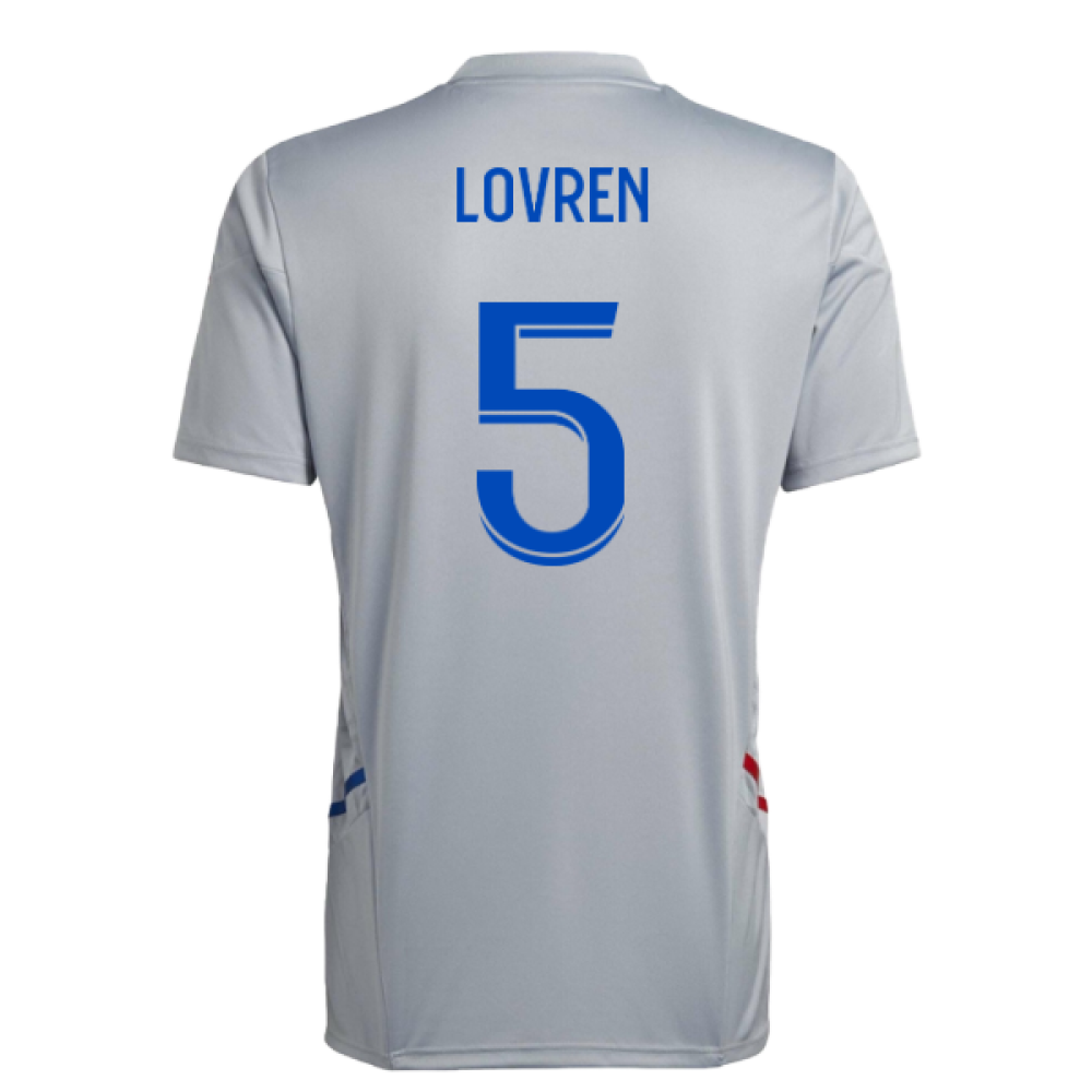 2022-2023 Olympique Lyon Training Jersey (Halo Silver) (Lovren 5)