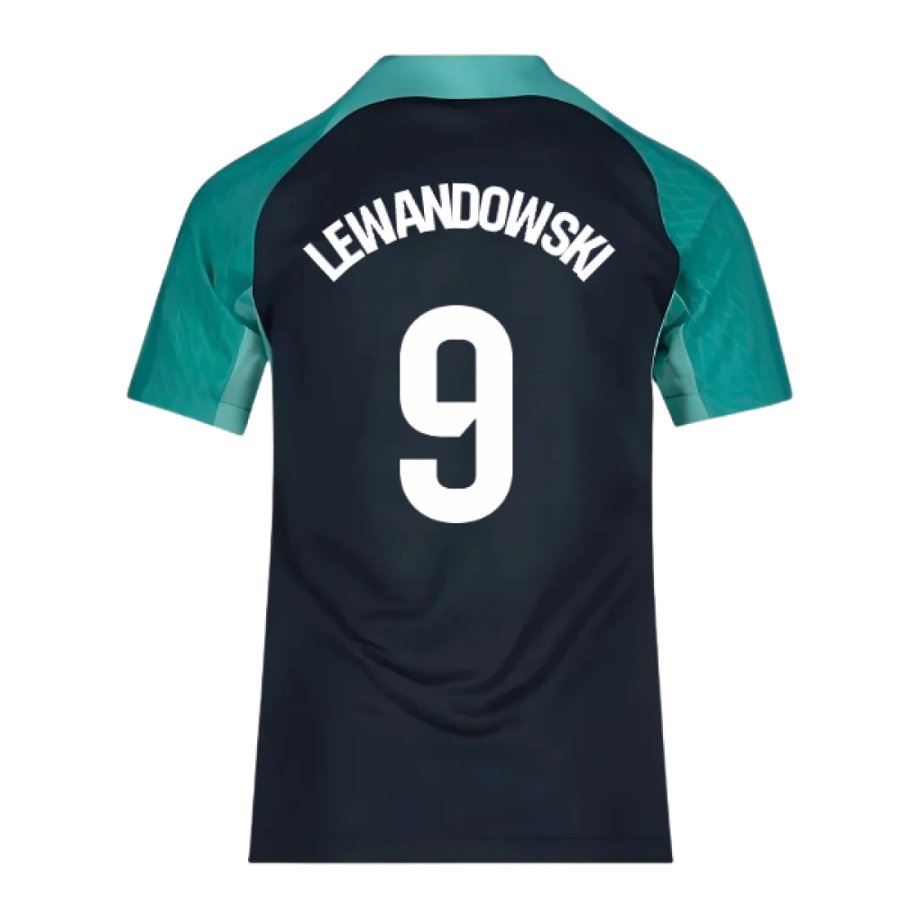 2023-2024 Barcelona Training Shirt (Thunder) - Kids (Lewandowski 9)