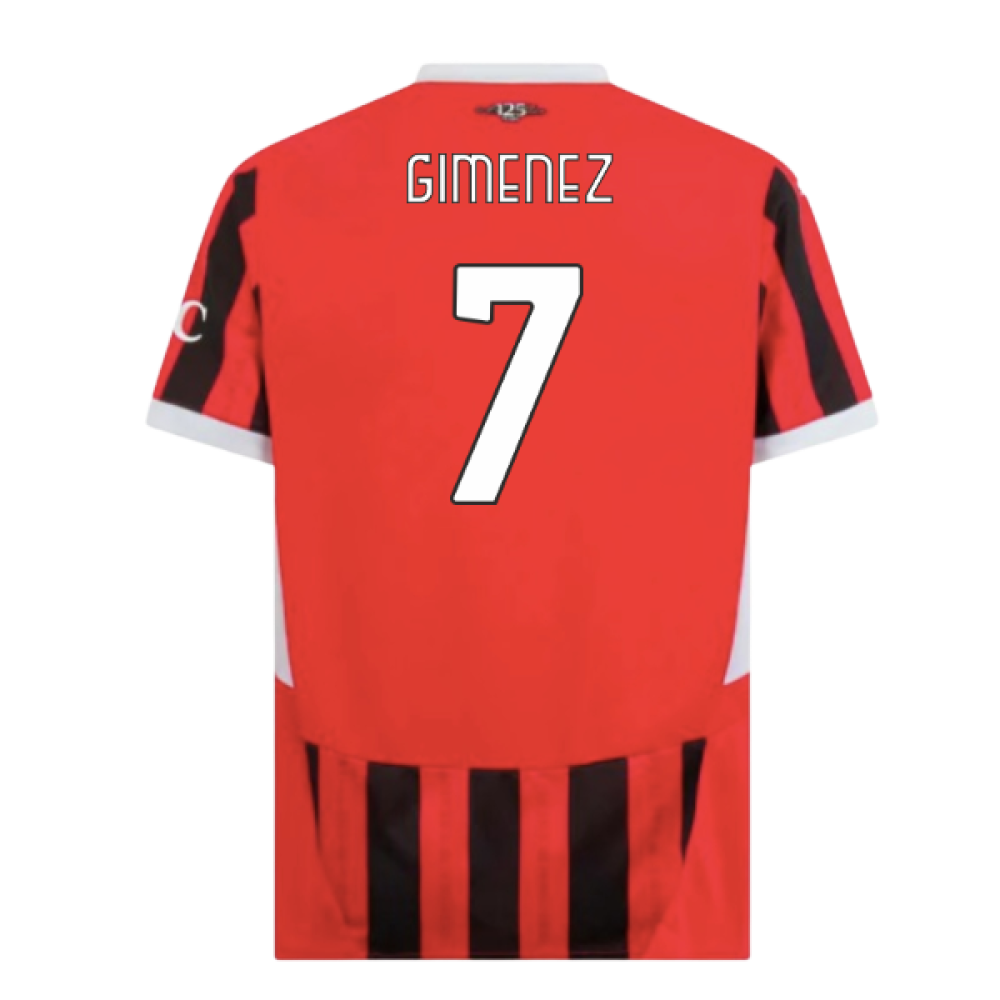 2024-2025 AC Milan Home Shirt (Gimenez 7)