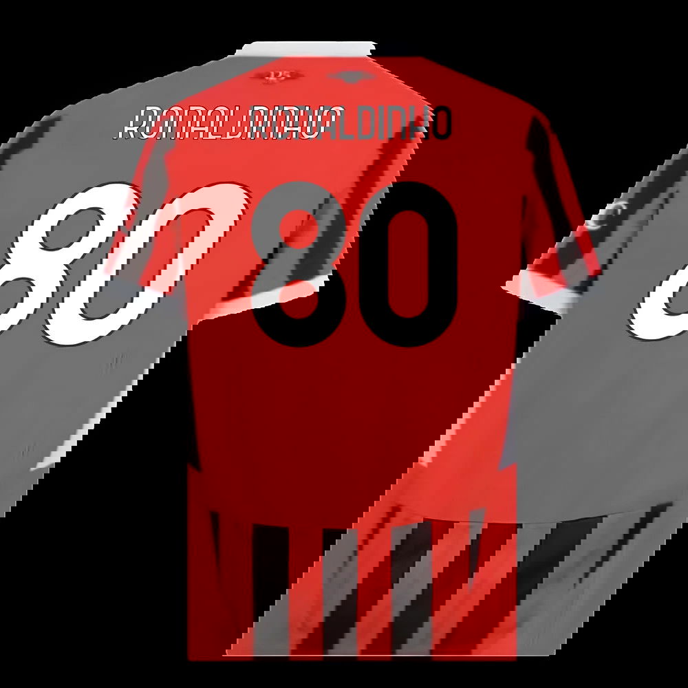 2024-2025 AC Milan Home Shirt (Ronaldinho 80)