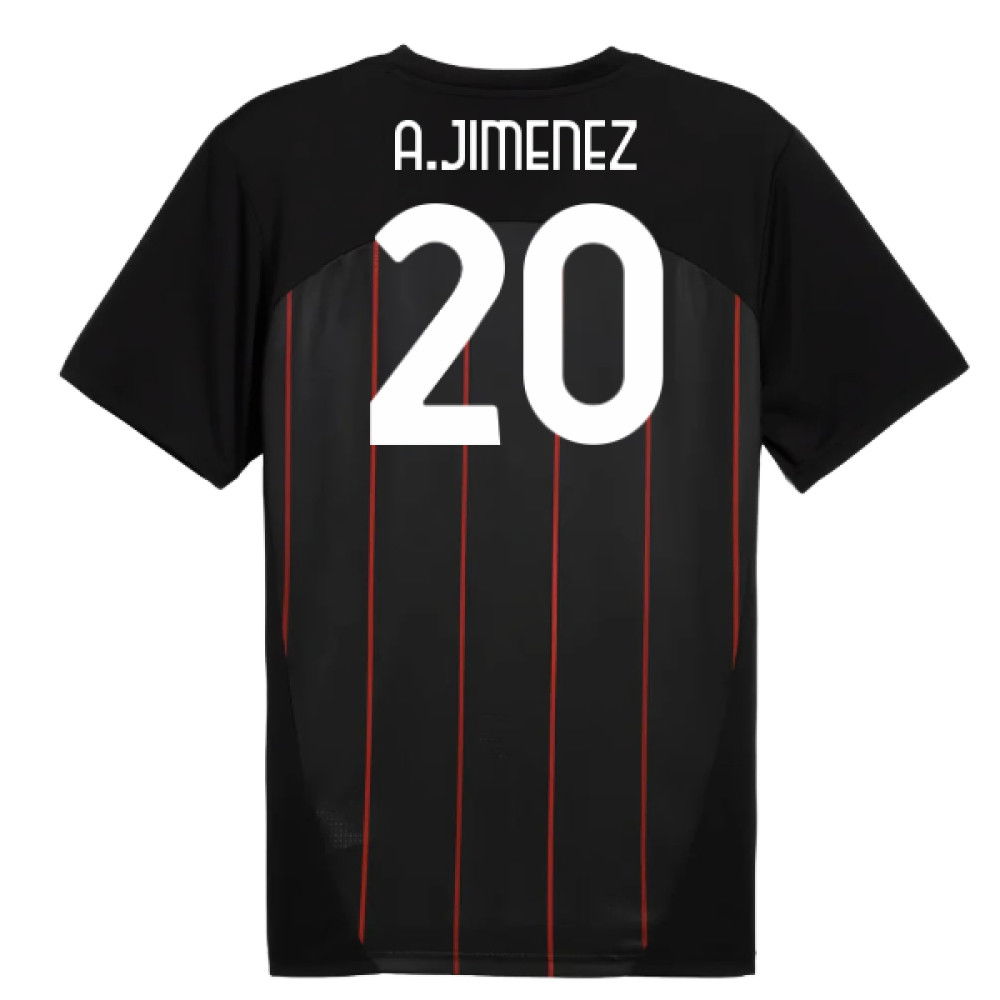 2024-2025 AC Milan Prematch SS Jersey (Black) (A.Jimenez 20)