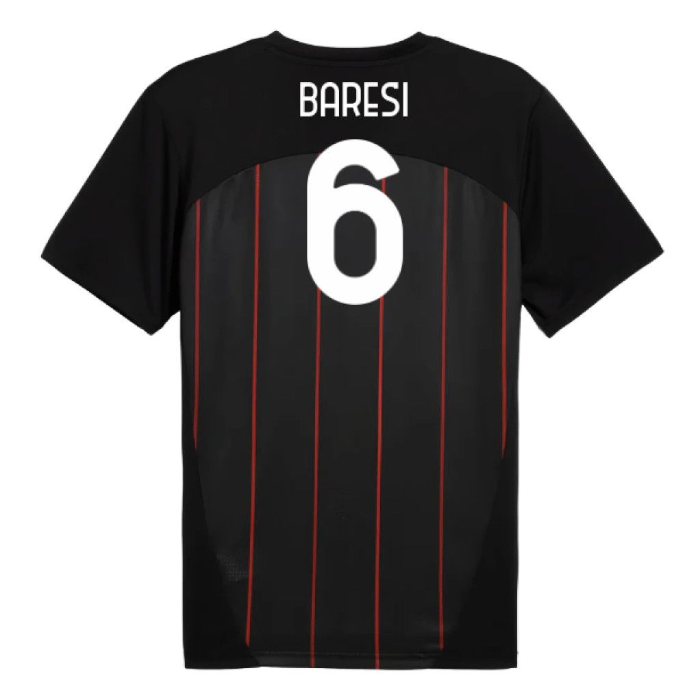 2024-2025 AC Milan Prematch SS Jersey (Black) (Baresi 6)