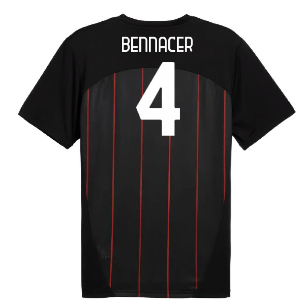 2024-2025 AC Milan Prematch SS Jersey (Black) (Bennacer 4)