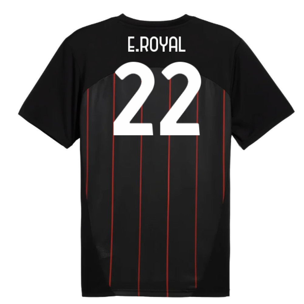 2024-2025 AC Milan Prematch SS Jersey (Black) (E.Royal 22)