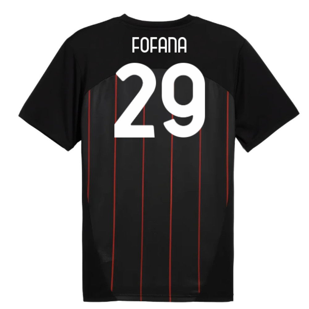 2024-2025 AC Milan Prematch SS Jersey (Black) (Fofana 29)