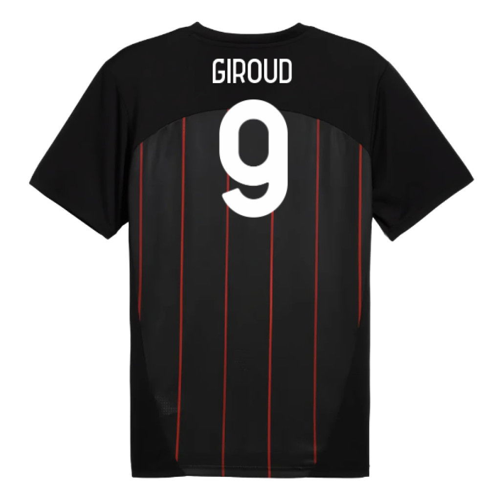 2024-2025 AC Milan Prematch SS Jersey (Black) (Giroud 9)