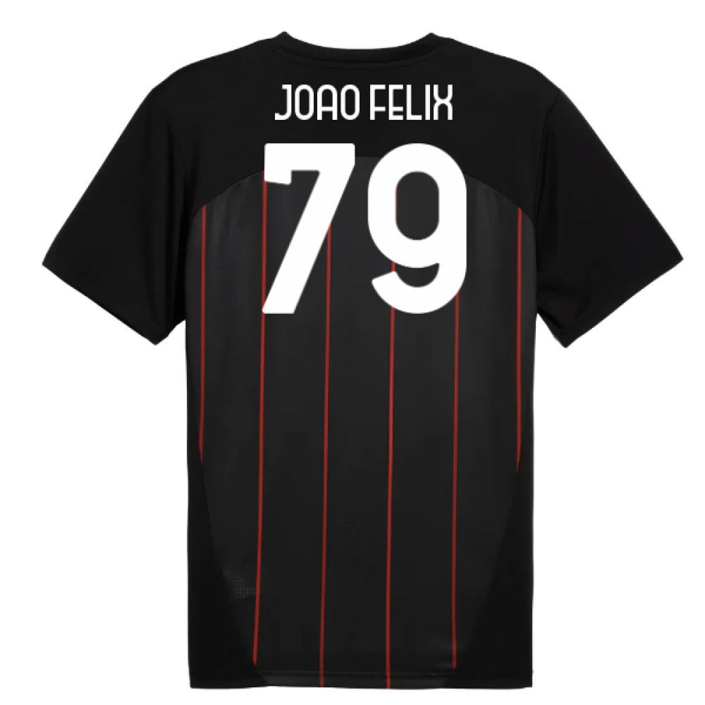 2024-2025 AC Milan Prematch SS Jersey (Black) (Joao Felix 79)