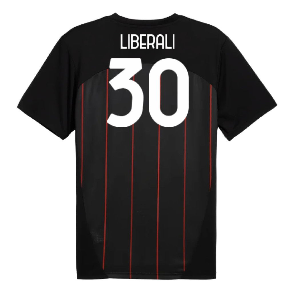2024-2025 AC Milan Prematch SS Jersey (Black) (Liberali 30)