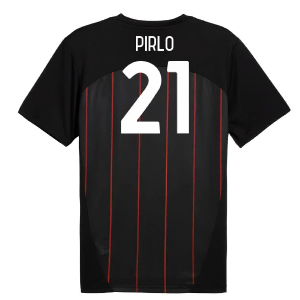 2024-2025 AC Milan Prematch SS Jersey (Black) (Pirlo 21)