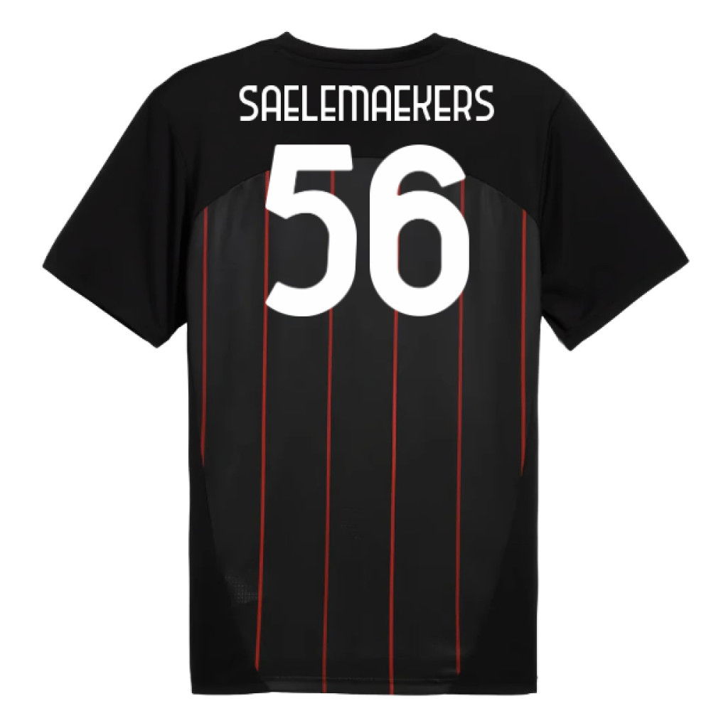 2024-2025 AC Milan Prematch SS Jersey (Black) (Saelemaekers 56)