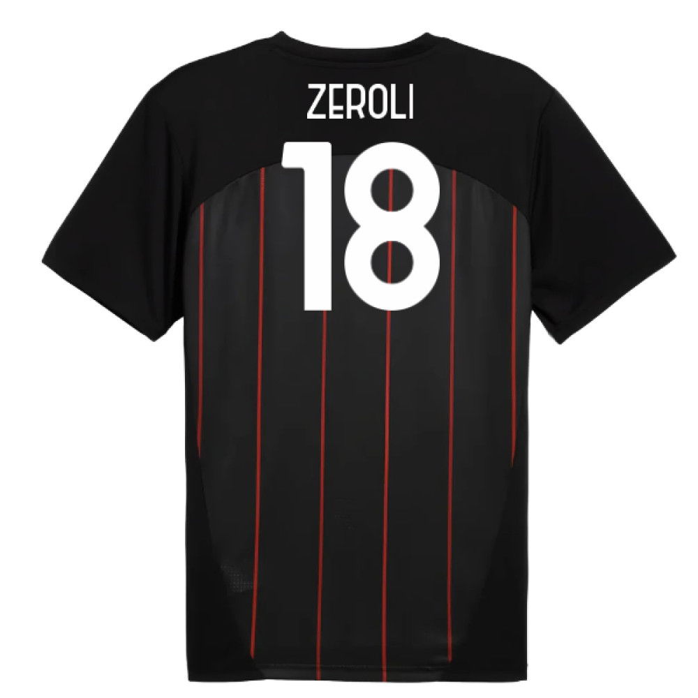 2024-2025 AC Milan Prematch SS Jersey (Black) (Zeroli 18)