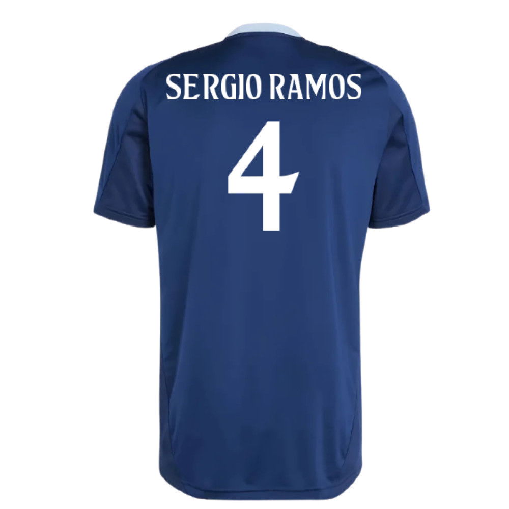 2024-2025 Real Madrid Training Jersey (Navy) (Sergio Ramos 4)