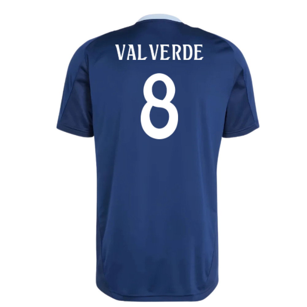 2024-2025 Real Madrid Training Jersey (Navy) (Valverde 8)