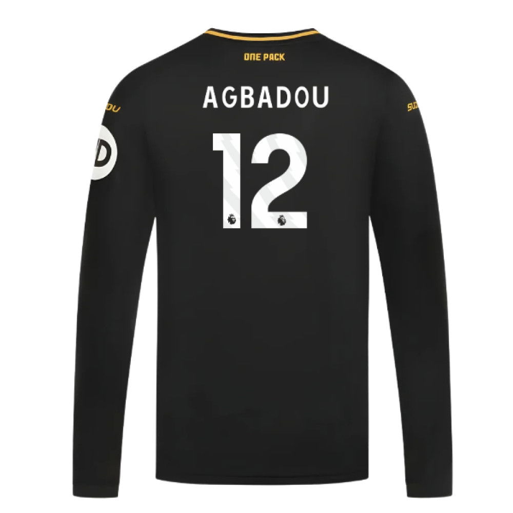 2024-2025 Wolves Long Sleeve Away Shirt (Agbadou 12)