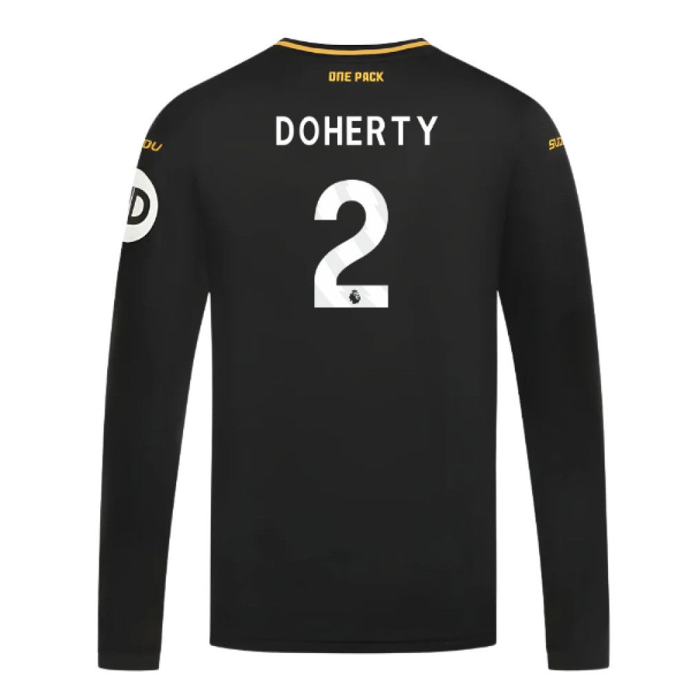 2024-2025 Wolves Long Sleeve Away Shirt (Doherty 2)