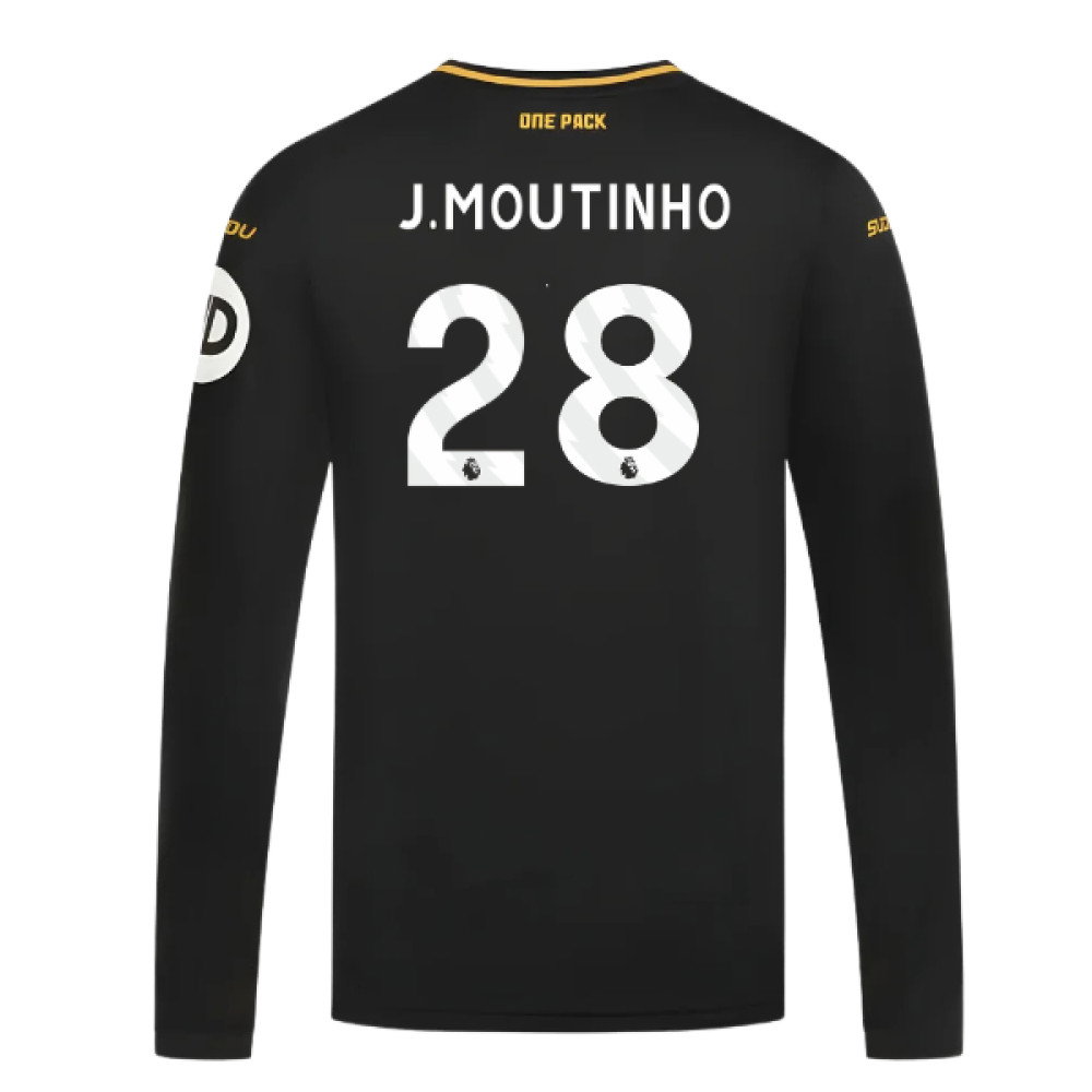 2024-2025 Wolves Long Sleeve Away Shirt (J.Moutinho 28)