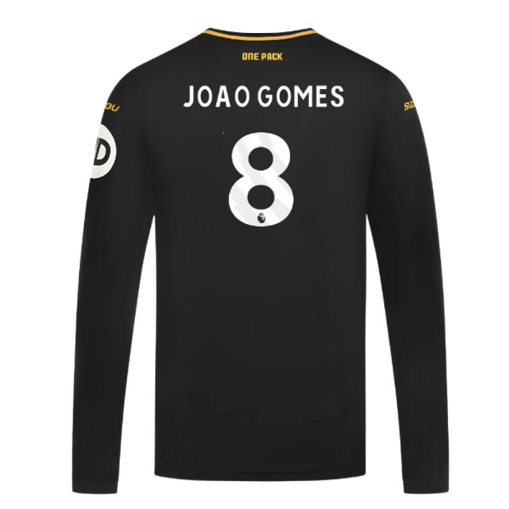 2024-2025 Wolves Long Sleeve Away Shirt (Joao Gomes 8)