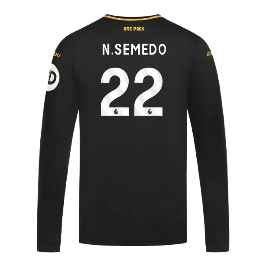 2024-2025 Wolves Long Sleeve Away Shirt (N.Semedo 22)