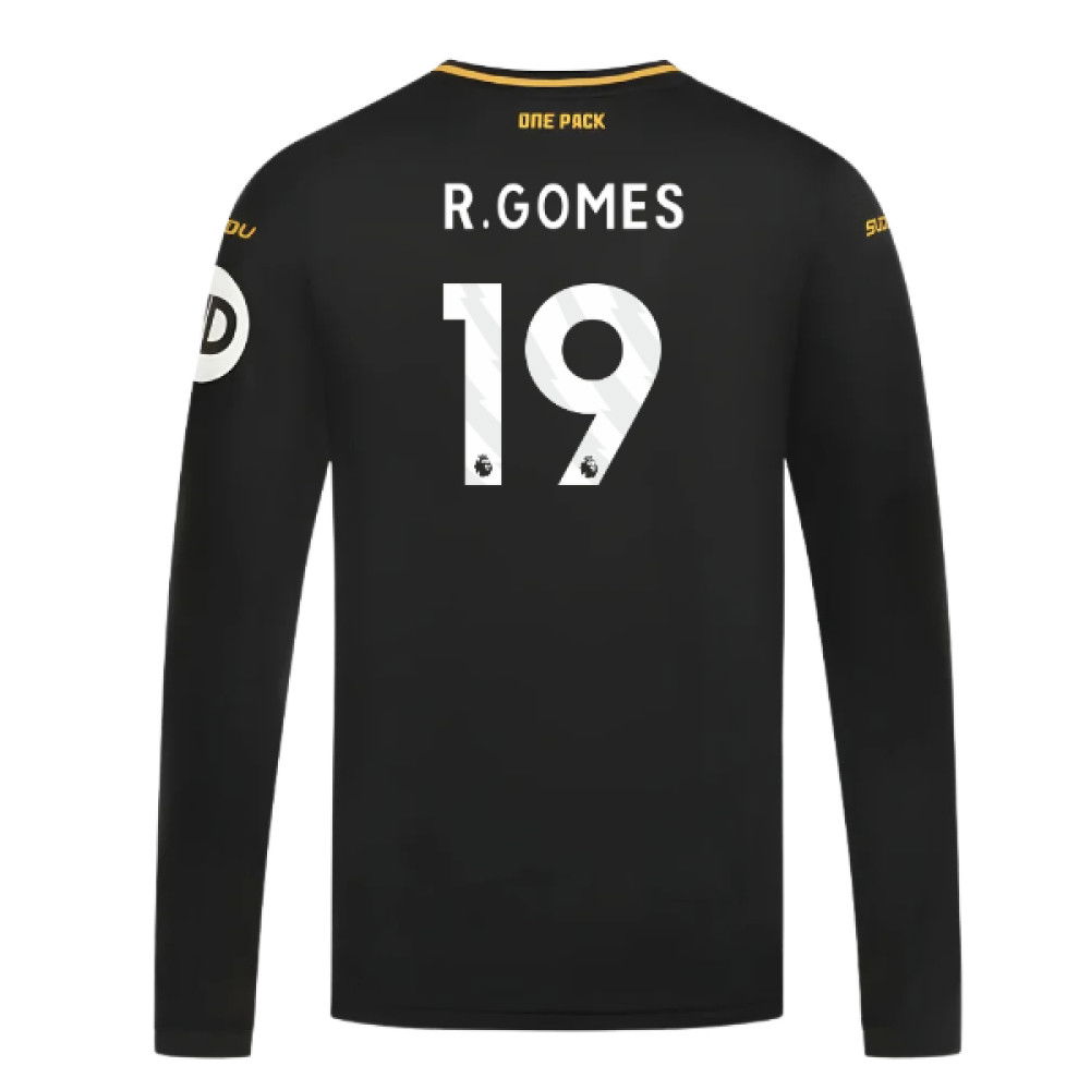 2024-2025 Wolves Long Sleeve Away Shirt (R.Gomes 19)