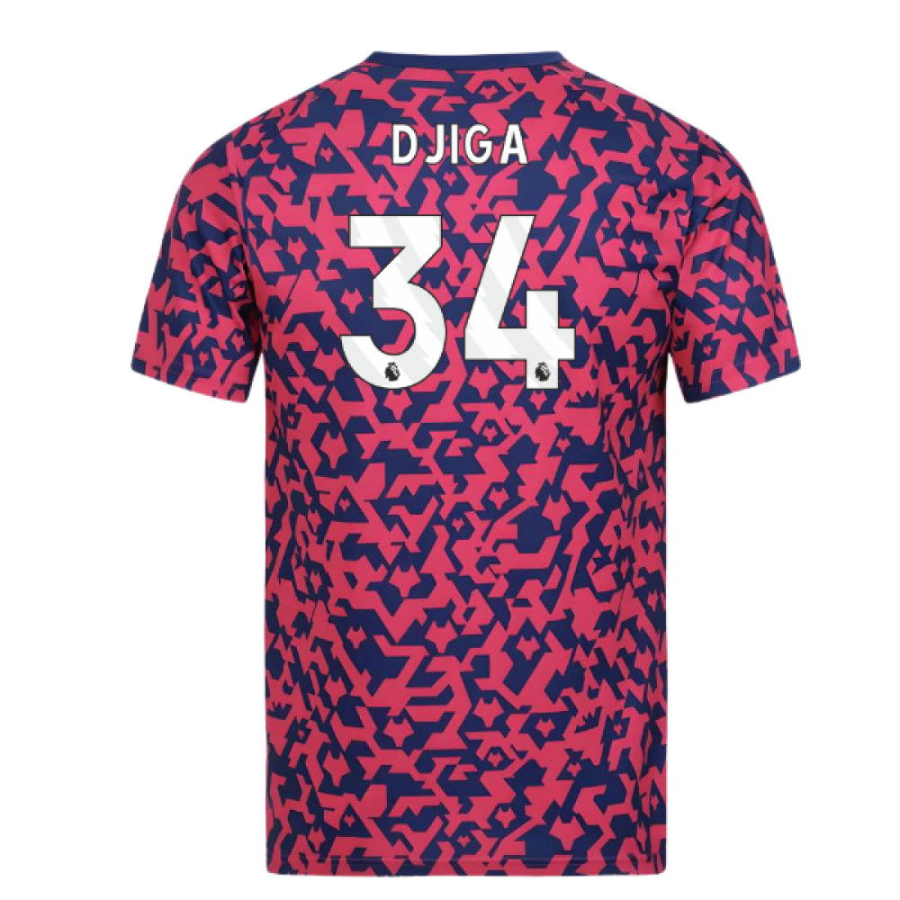 2024-2025 Wolves Pre Match T-Shirt - Blue/Pink (Djiga 34)