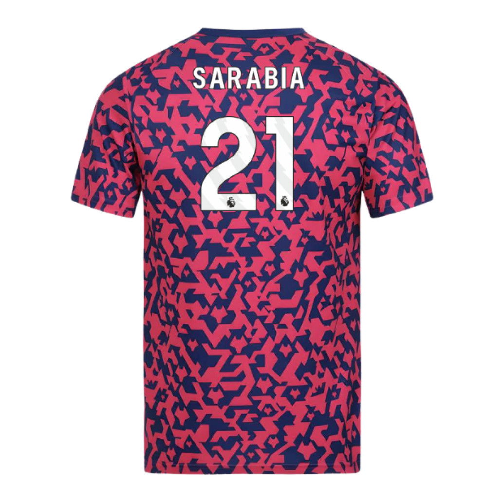 2024-2025 Wolves Pre Match T-Shirt - Blue/Pink (Sarabia 21)