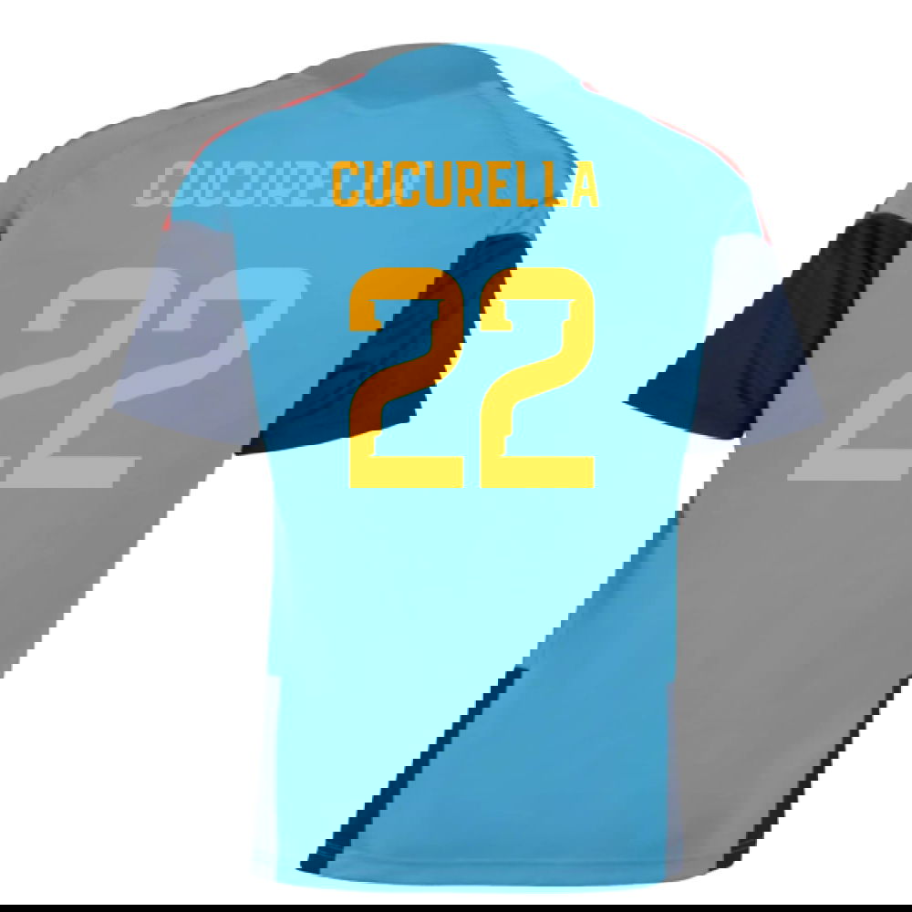 2025-2025 Spain Training Jersey (Bold Aqua) - Kids (Cucurella 22)