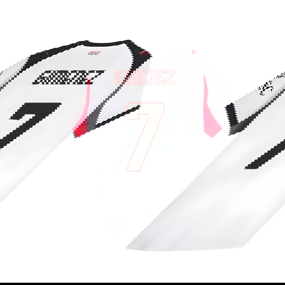 2025-2026 AC Milan Authentic Away Shirt (Gimenez 7)