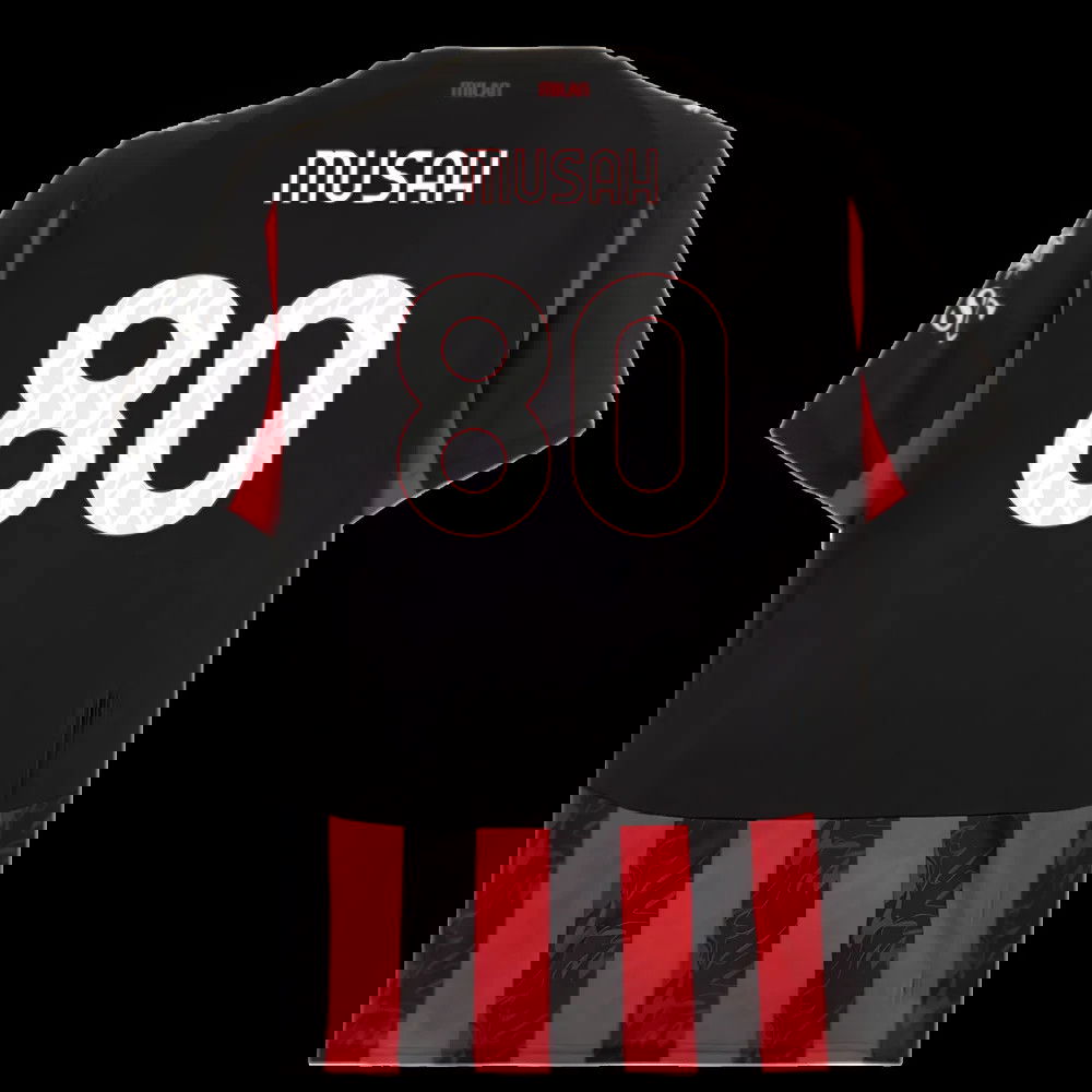 2025-2026 AC Milan Home Shirt (Musah 80)
