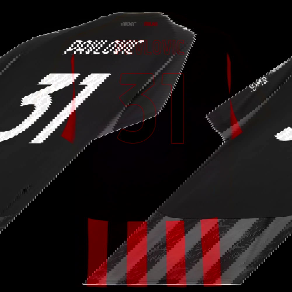 2025-2026 AC Milan Home Shirt (Pavlovic 31)