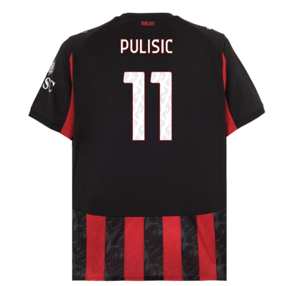 2025-2026 AC Milan Home Shirt (Pulisic 11)