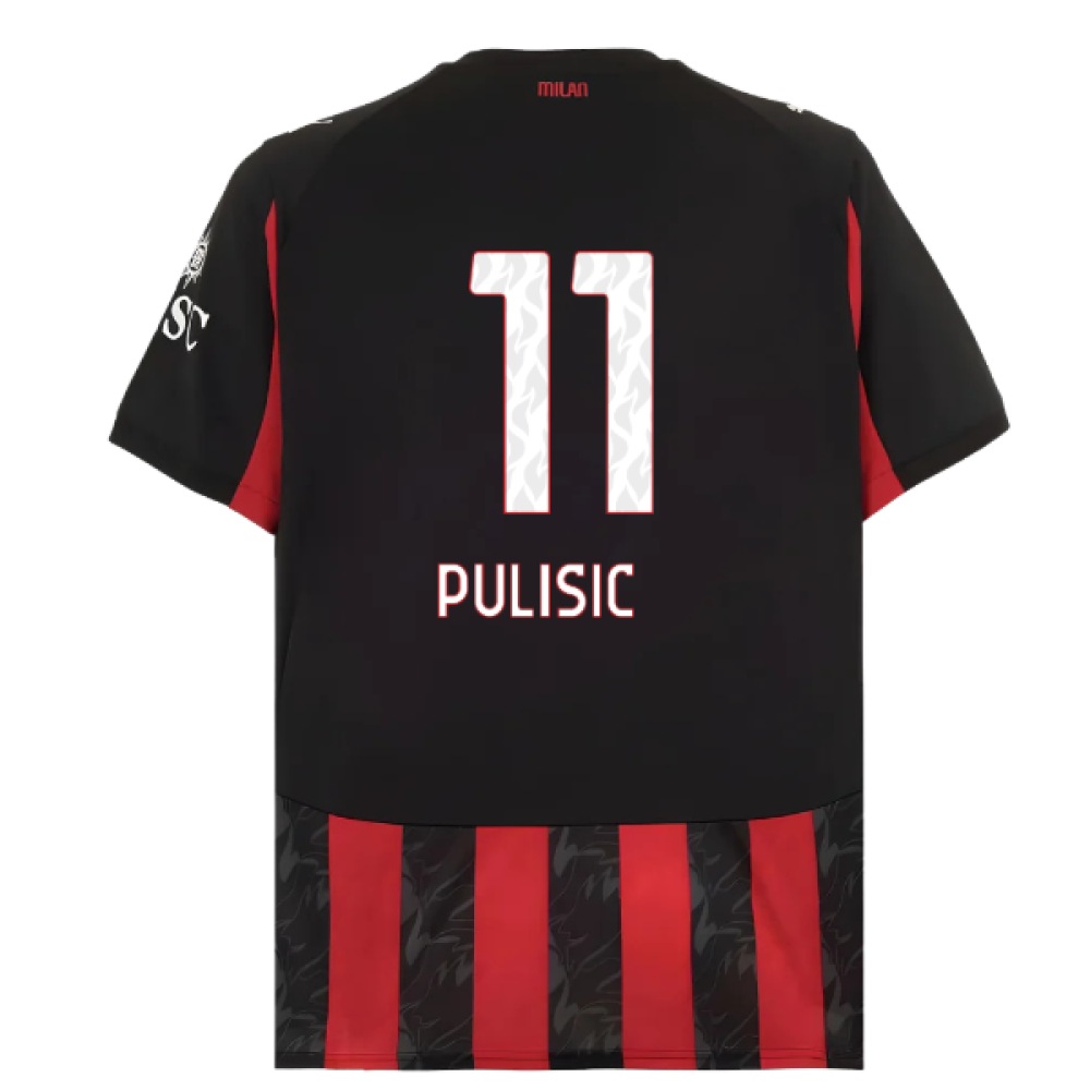 2025-2026 AC Milan Home Shirt (Pulisic 11)