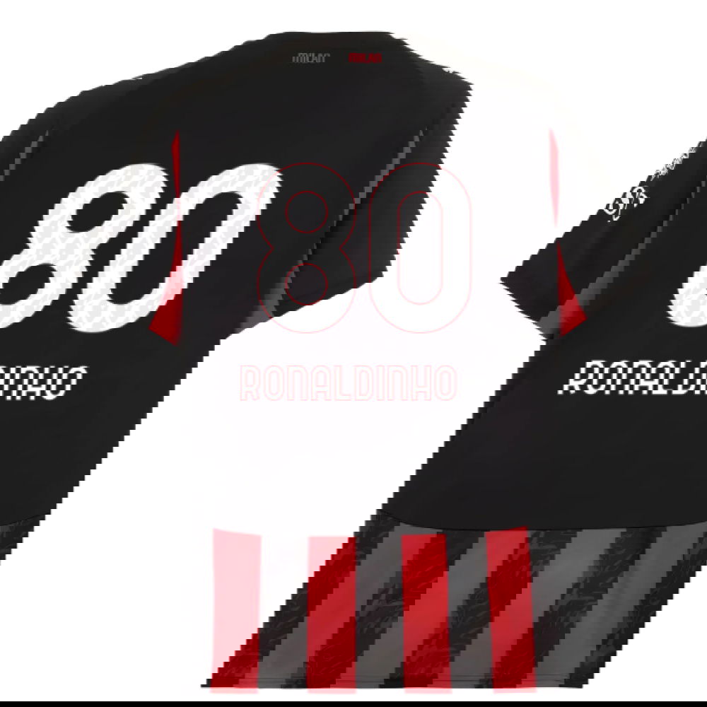 2025-2026 AC Milan Home Shirt (Ronaldinho 80)