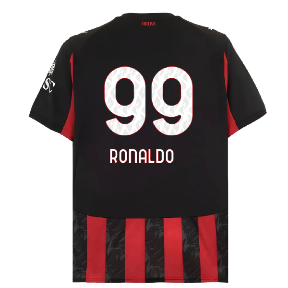 2025-2026 AC Milan Home Shirt (Ronaldo 99)