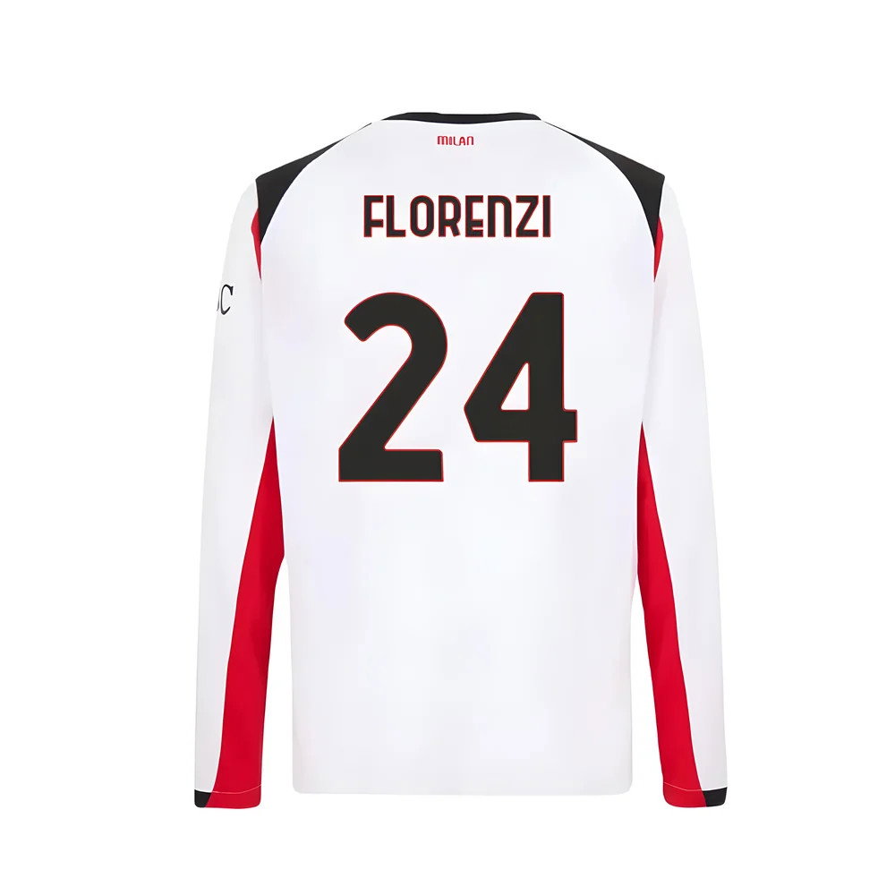 2025-2026 AC Milan Long Sleeve Away Shirt (Florenzi 24)