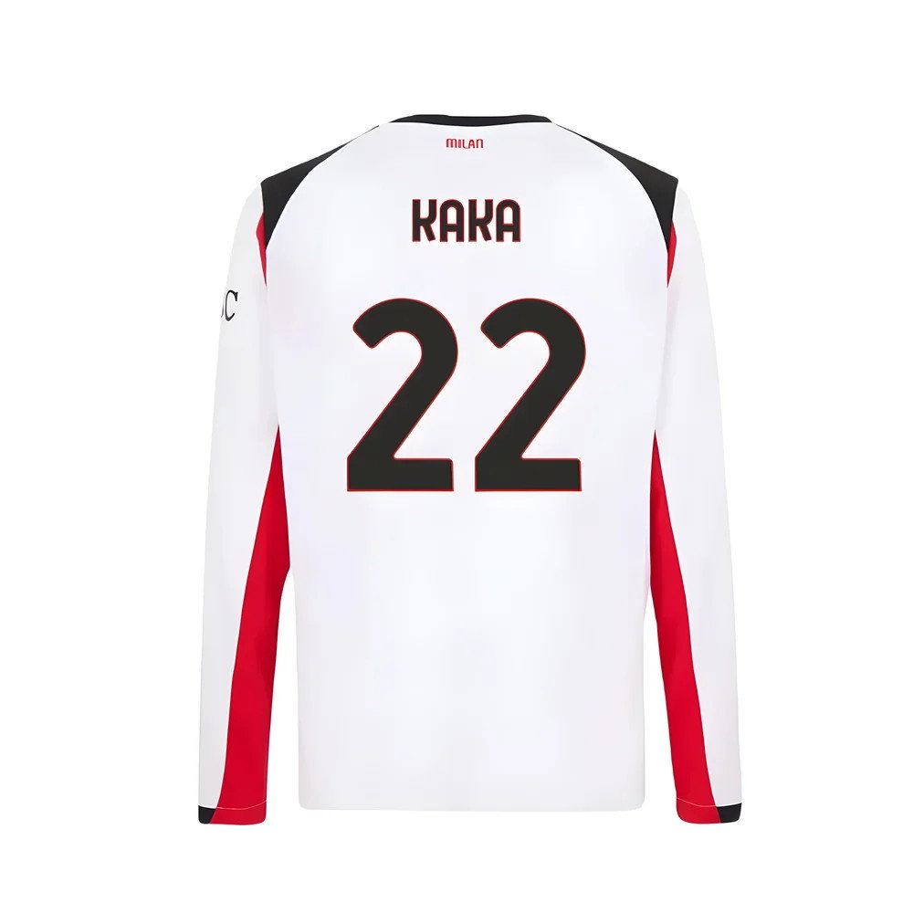 2025-2026 AC Milan Long Sleeve Away Shirt (Kaka 22)