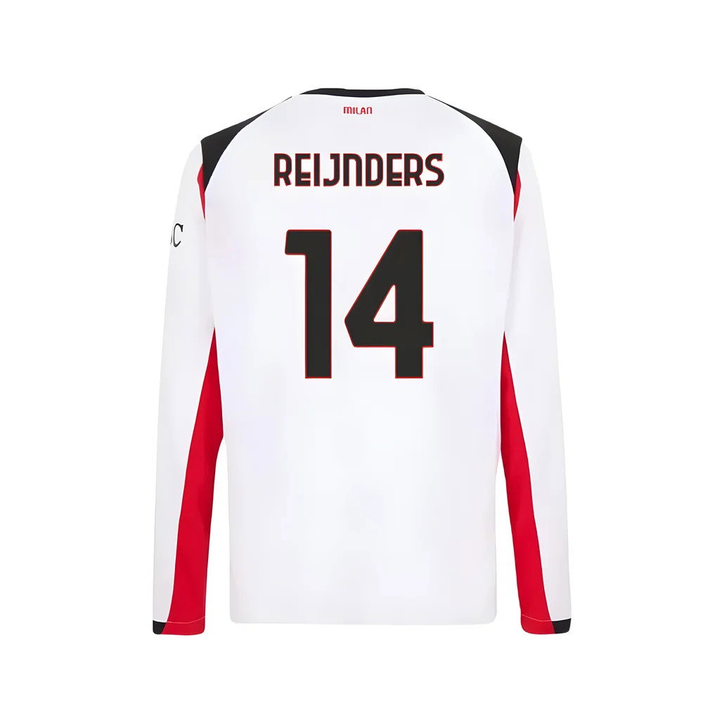 2025-2026 AC Milan Long Sleeve Away Shirt (Reijnders 14)