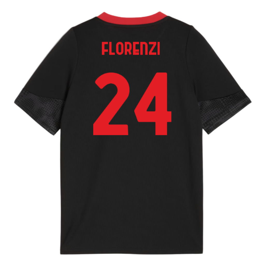2025-2026 AC Milan Training Jersey (Black) - Kids (Florenzi 24)