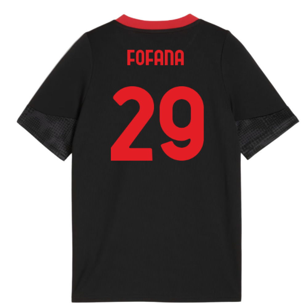 2025-2026 AC Milan Training Jersey (Black) - Kids (Fofana 29)