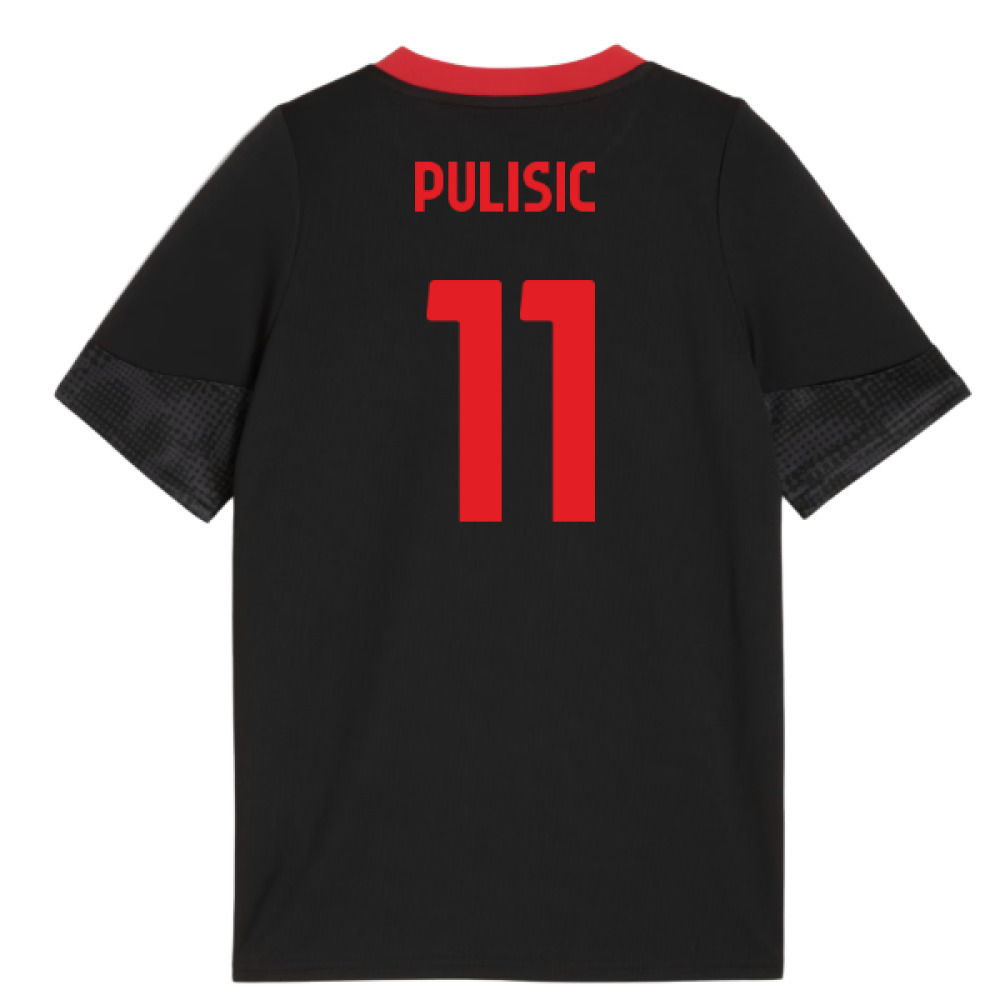 2025-2026 AC Milan Training Jersey (Black) - Kids (Pulisic 11)